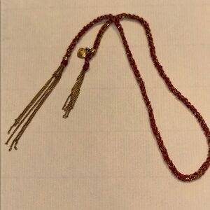 Red and Gold Thread Bracelet